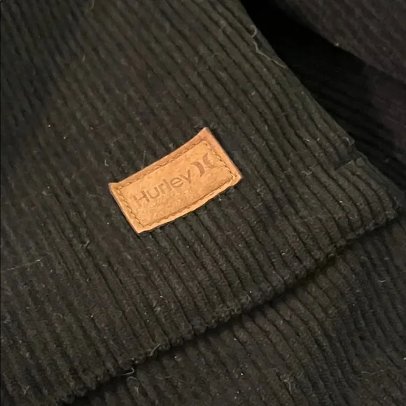 Hurley Black Jacket with Striped corduroy ~XL - Picture 2 of 10